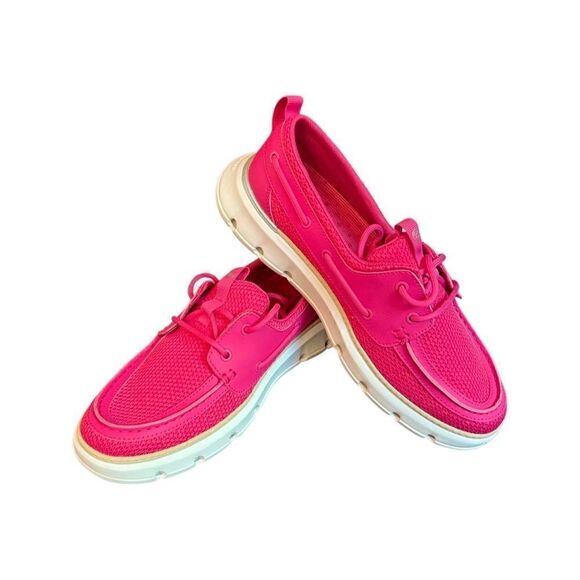 Cole Haan Zerogrand Regatta Boat Shoes- Pink/Gray/White- Size 9.5 NIB - Picture 1 of 8